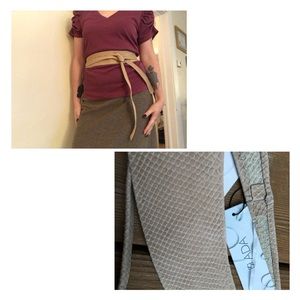 ADA Leather Wrap Obi Belt Embossed Snakeskin Genuine Leather Beige / Ivory